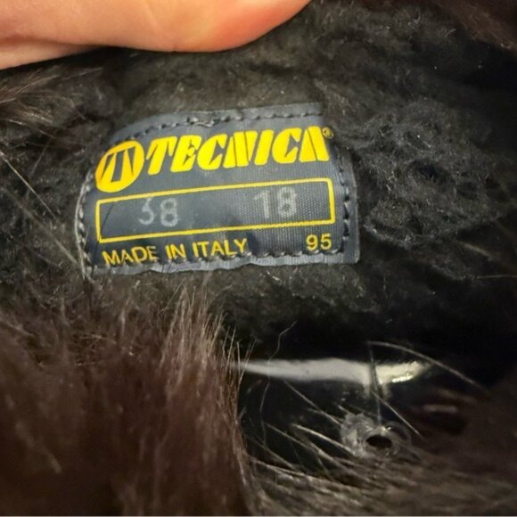 Tecnica Black Goat Fur Cow Hair Apres Ski Winter Boots EUR 38 Women’s Size 7.5 - Picture 8 of 11